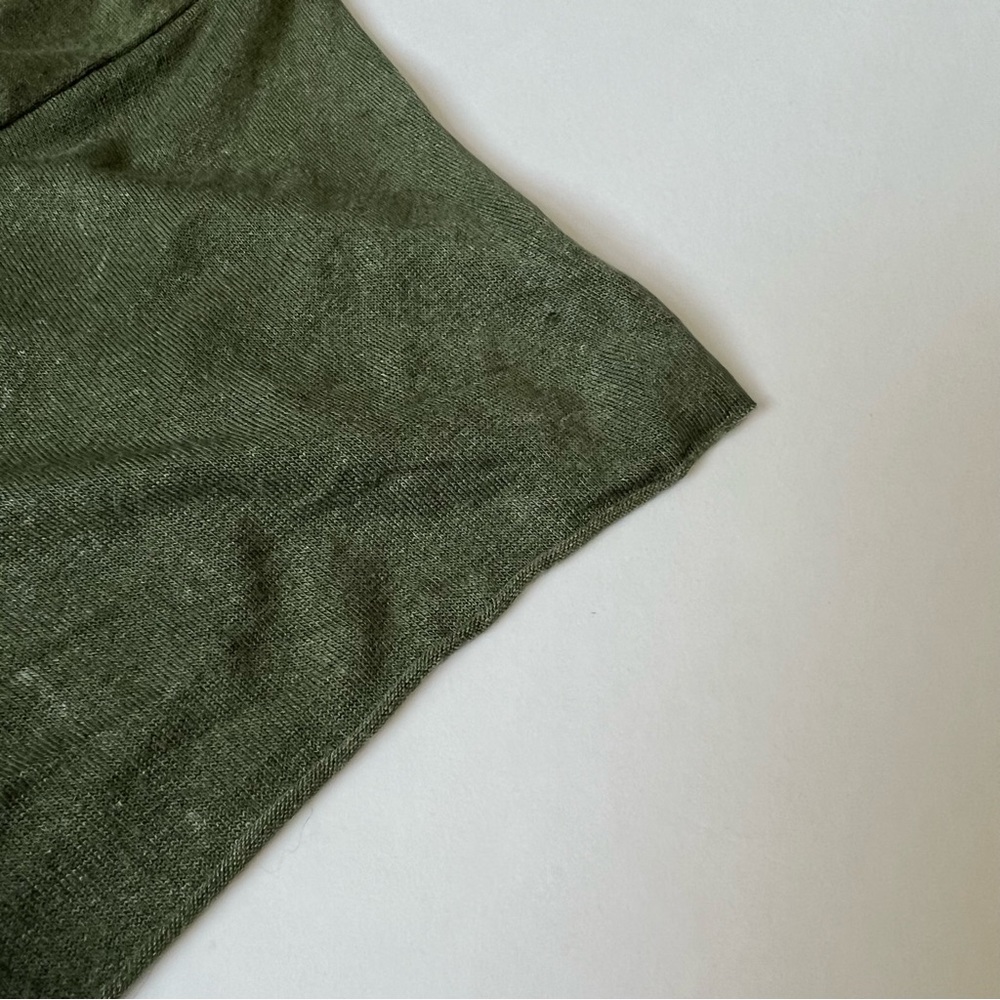3/$30 AE Don’t Ask Why Drapey Open Back Tee Green One Size Distressed T-Shirt - Picture 9 of 14